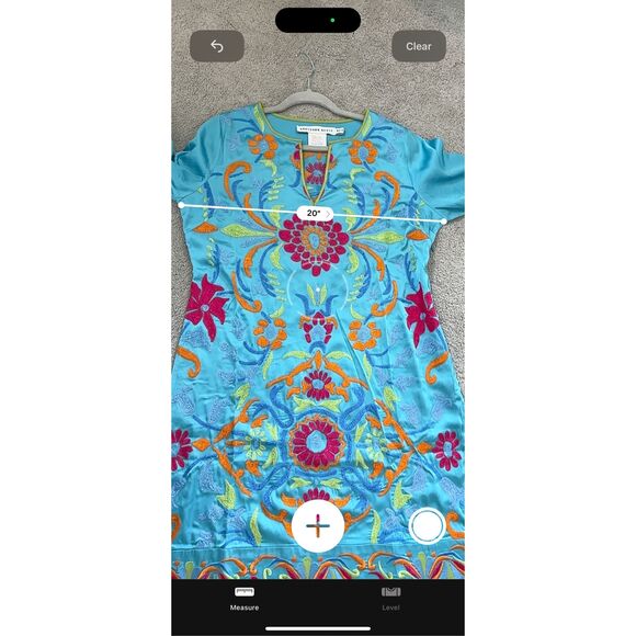 Gretchen Scott Midori Embroidered Dress – Turquoise Multi, Med $228 C17 - Picture 9 of 10